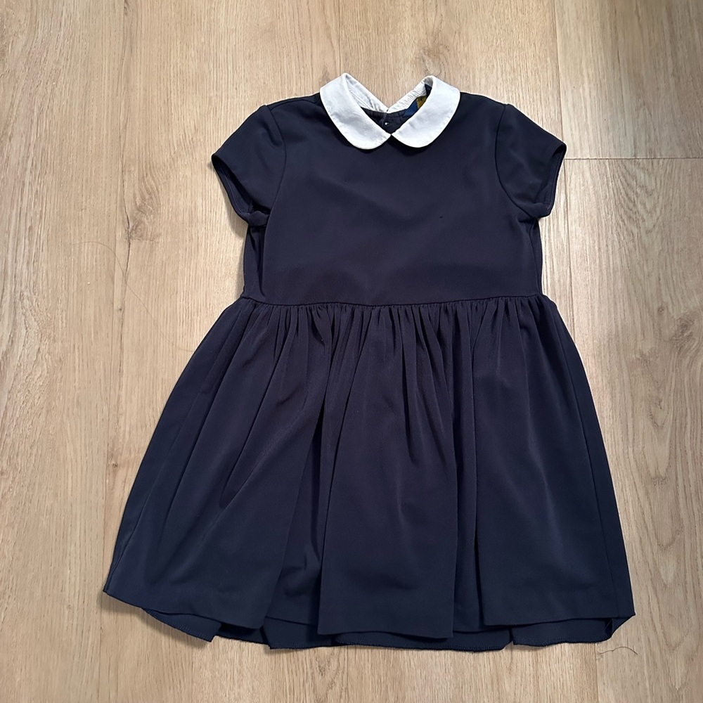 Polo by Ralph Lauren collared Crepe Dress in Navy